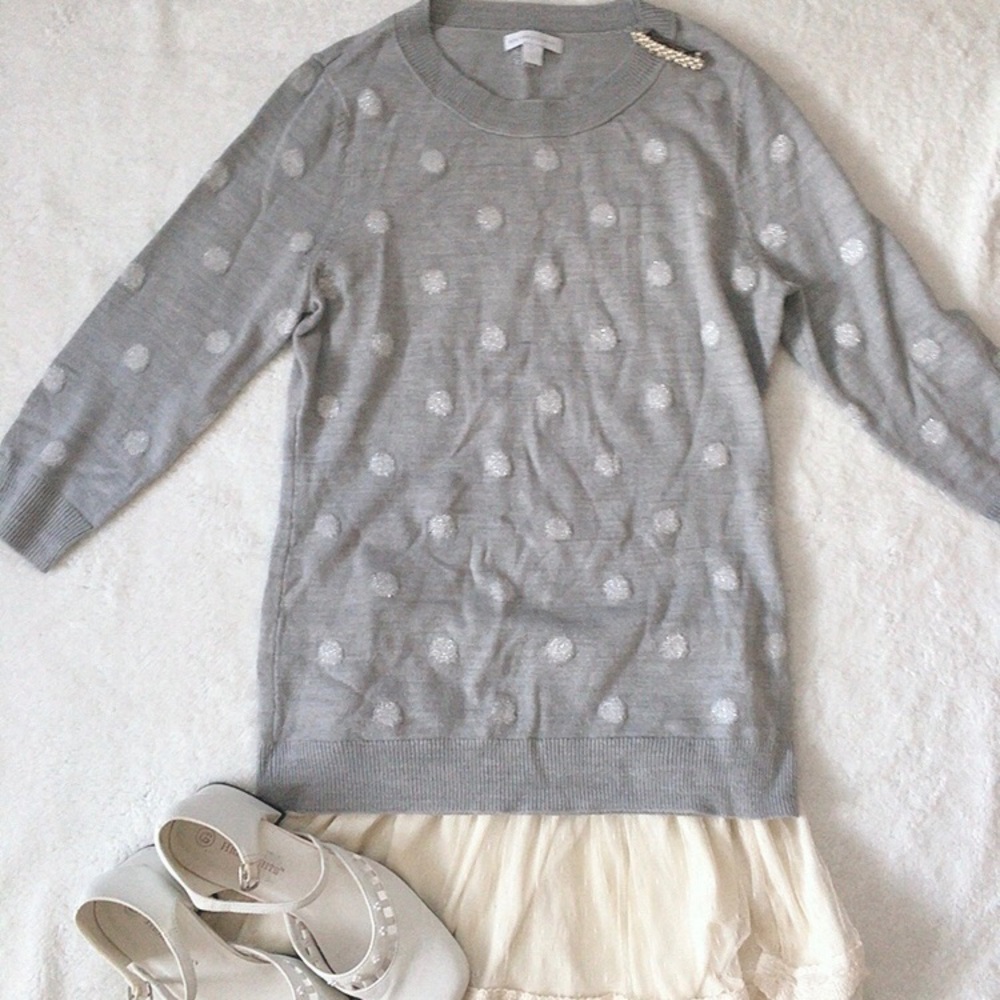 Silver Polka Dot Sweater